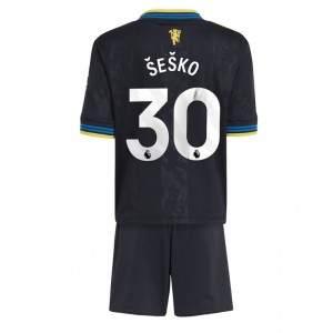 Fotbalové Dres Manchester United Benjamin Sesko #30 Dětské Třetí Oblečení 2025-26 Krátký Rukáv (+ trenýrky)